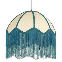 HÄNGELEUCHTE Milagro 42/42/192 cm - Blau, Textil (42/42/192cm) - Beliani