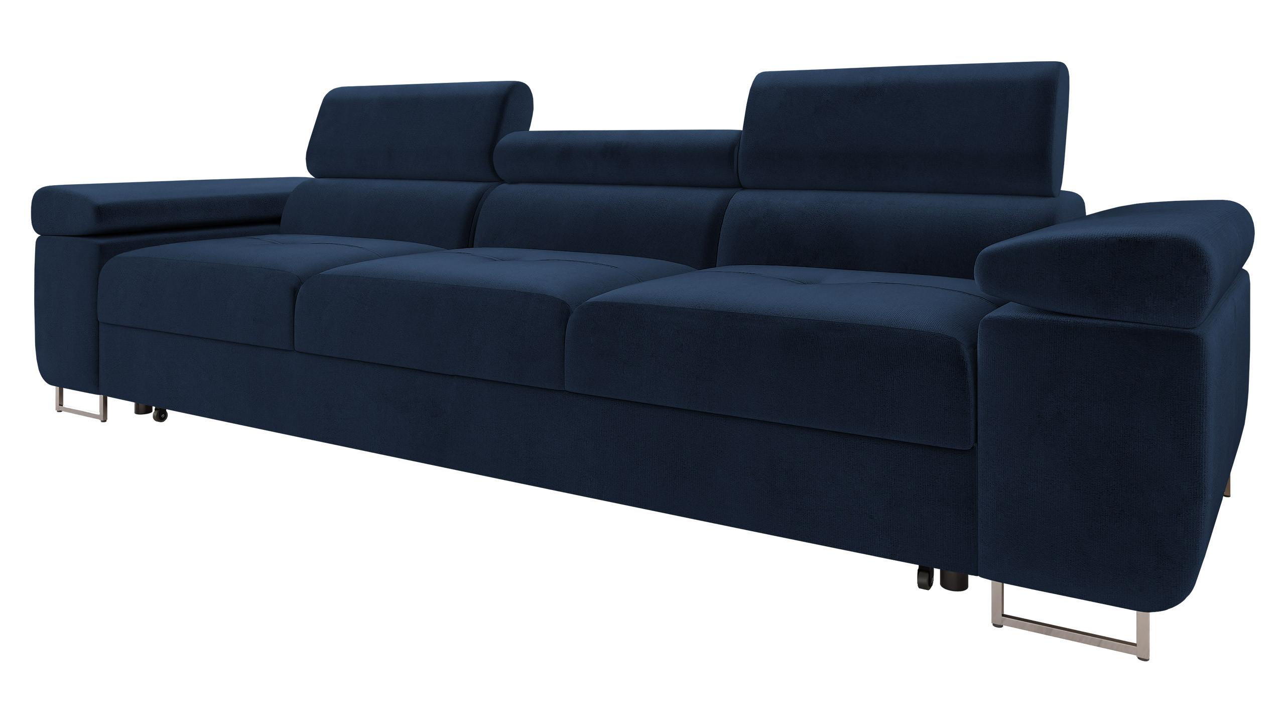 SCHLAFSOFA Torezio 3 Bis - Blau, Holz/Textil (263/90/102cm) - MIRJAN24