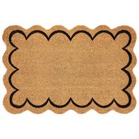 FUSSMATTE Naturfarben 60/90 cm Kokosfasern Holon - Naturfarben, Textil (60/90cm) - Beliani