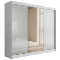 KLEIDERSCHRANK VESLI - 250 cm - Weiß - Weiß, Holzwerkstoff (250/215/61cm) - ALTDECOR