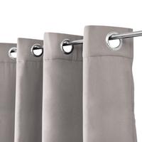 VORHANG Amelie TO mit Öse 140x245cm Grau (2tlg) - Grau, Textil (140/245/1cm) - Beautissu 