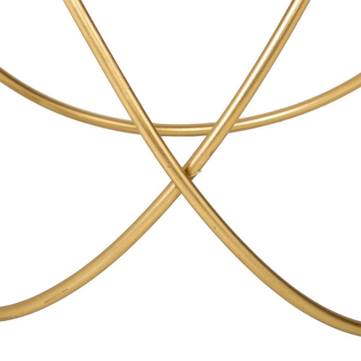 TISCH aus Metall und Glas, golden, 60x45cm - Goldfarben, Metall (60/60/45cm) - Wanderlust