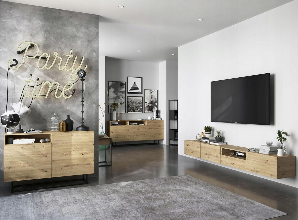 TV-SCHRANK Enjoy Eiche artisan matt Schublade 120 cm - Eiche Artisan, Holzwerkstoff (120/30/35cm) - Meble Lindner