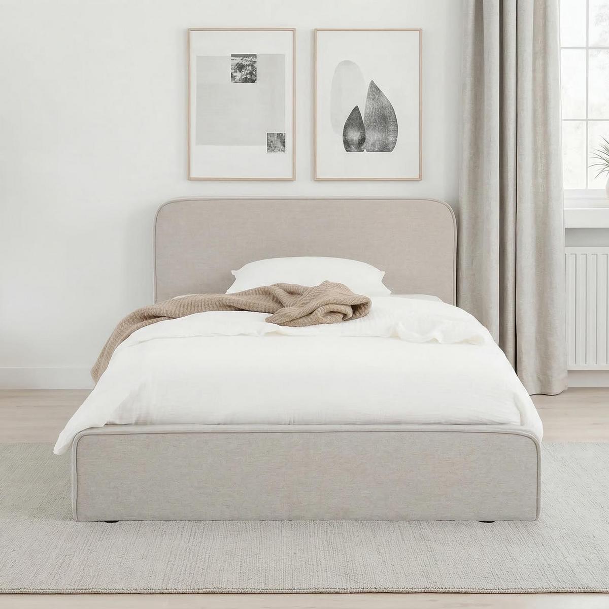 POLSTERBETT MARINI 90X200 CM - Hellgrau, Textil (90/200cm) - IDIMEX