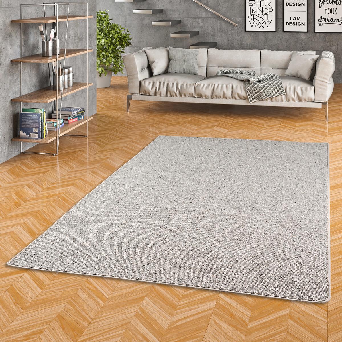 NATUR TEPPICH WOLLE BERBER - Grau, Textil (140/200cm) - Snapstyle