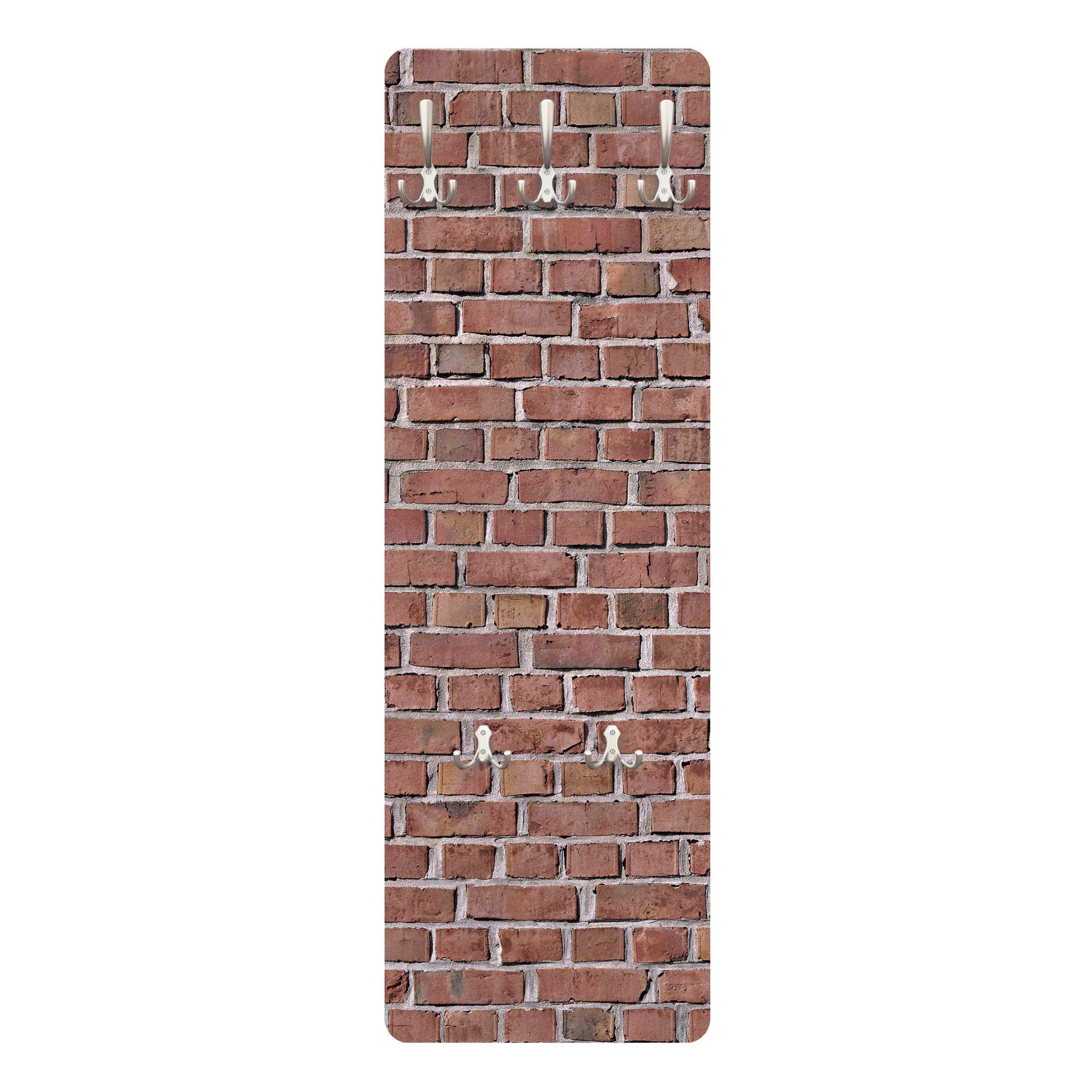 WANDGARDEROBE - Backstein Ziegeltapete Rot 34/105 cm - Rot, Holzwerkstoff (34/105/1.6cm) - Bilderwelten