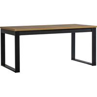 ESSTISCH Lamelo, Ausziehbarer Tisch 160-240×90 cm, Eiche Wotan+Schwarz - Eiche Wotan, Holzwerkstoff (90/160/77cm) - Beautysofa