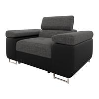 SESSEL Torezio - Dunkelgrau, Holz/Textil (134/90/102cm) - MIRJAN24