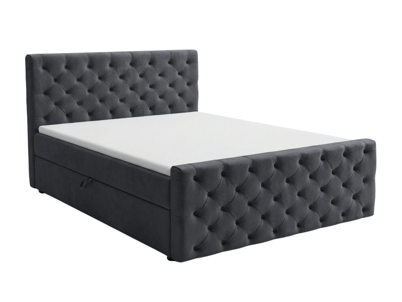 BOXBETT Montego 180x200 Dunkelgrau - Dunkelgrau, Holz/Textil (180/200cm) - Graingold