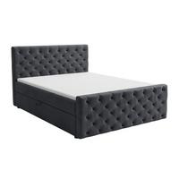 BOXBETT Montego 180x200 Dunkelgrau - Dunkelgrau, Holz/Textil (180/200cm) - Graingold