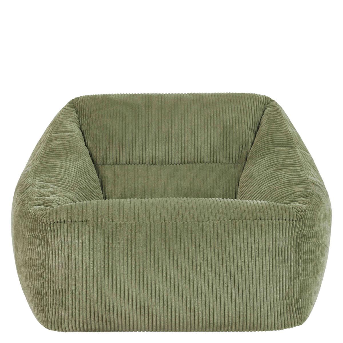 SITZSACK Cord Sessel Natalia - Salbeigrün, Textil (97/73/84cm) - icon