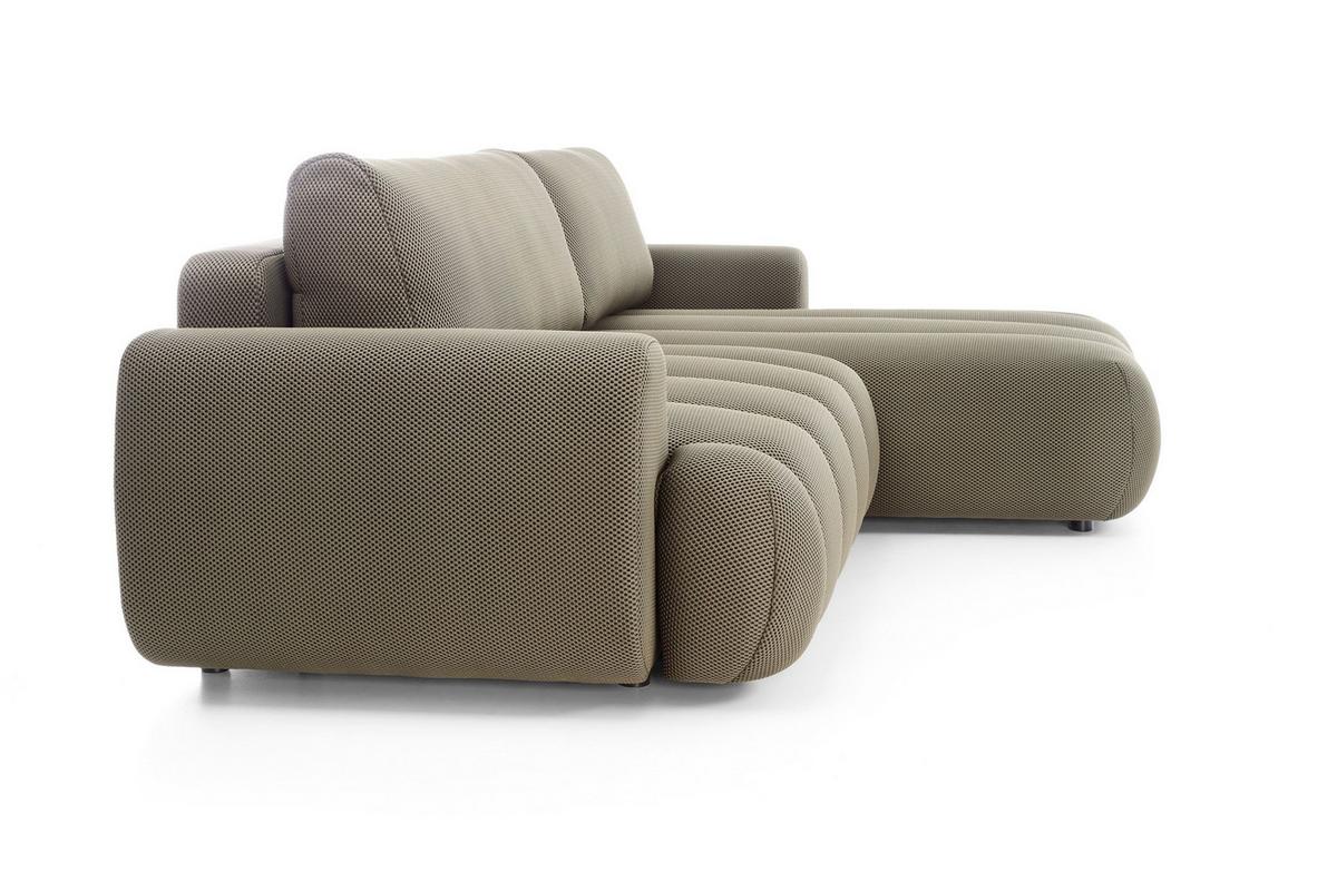 ECKSOFA SITO Braun Jersey mit Schlaffunktion - Braun, Holz (272/168cm) - MASSENO