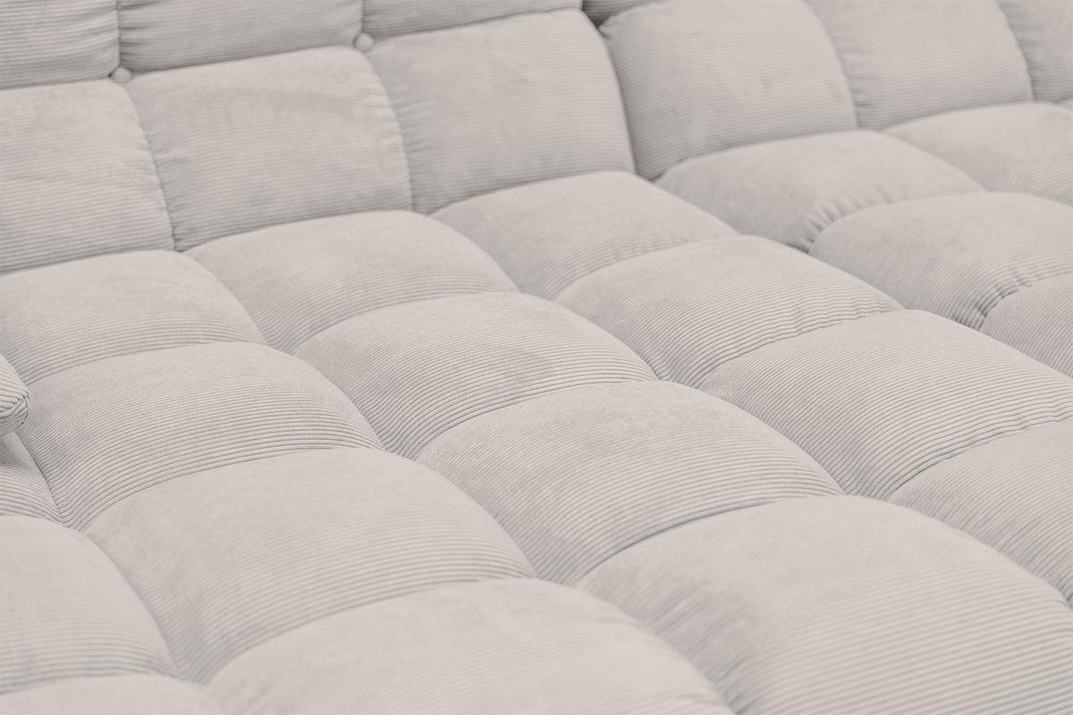 BIG SOFA VIVIEN Silber Cord - Silberfarben/Schwarz, Kunststoff/Textil (296/85/178cm) - KAWOLA