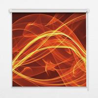 INNENROLLO - Fensterrollo - Rollo - 100x100 cm - Orange Abstraktion - Orange, Kunststoff (100/100/0.5cm) - TULUP