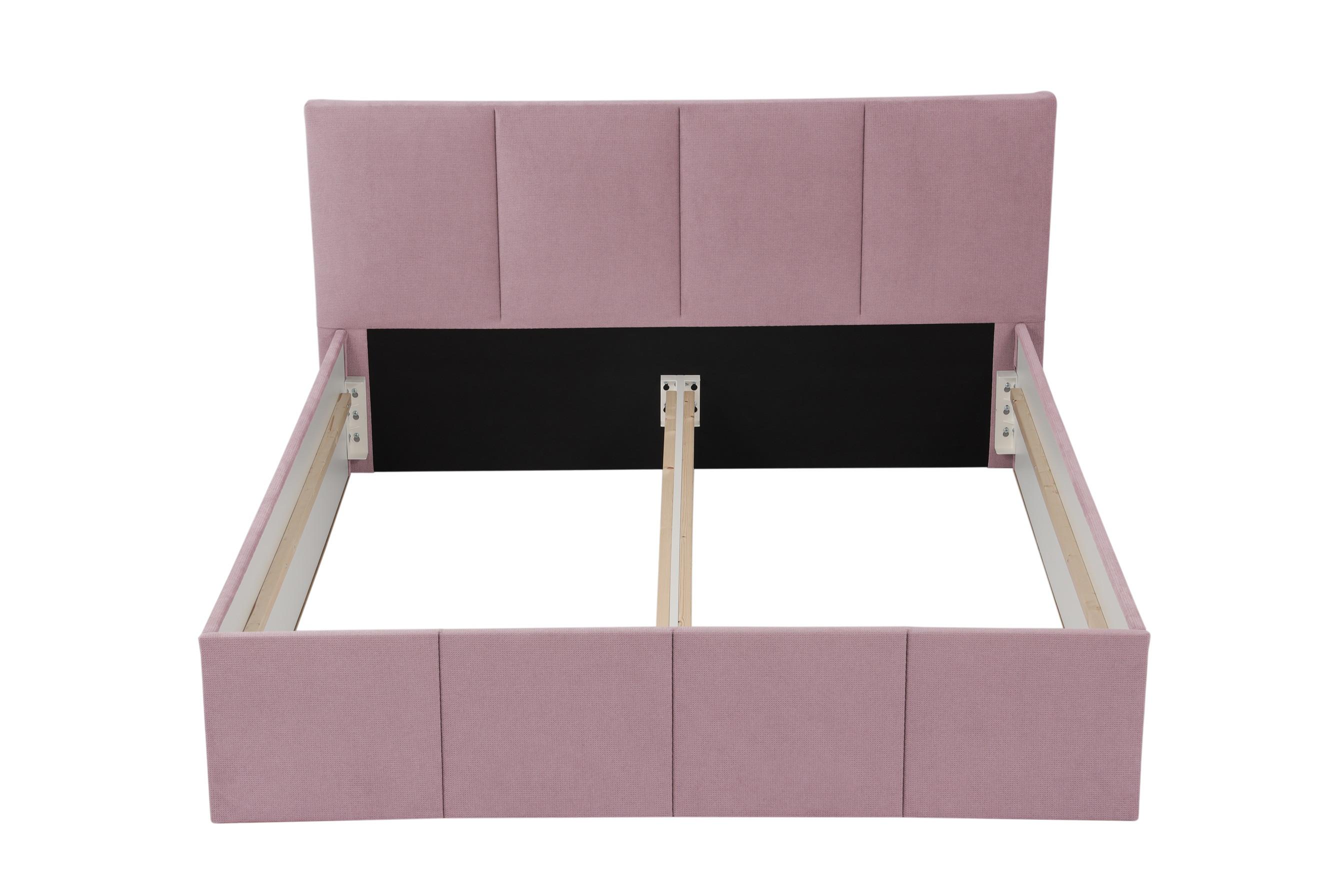 POLSTERBETT Dalas Rose 180 x 200 x 40 cm Stauraum Ohne Matratze und Lattenrost - Rosa, Holz (180/200cm) - Halmon Schlafkomfort Betten 