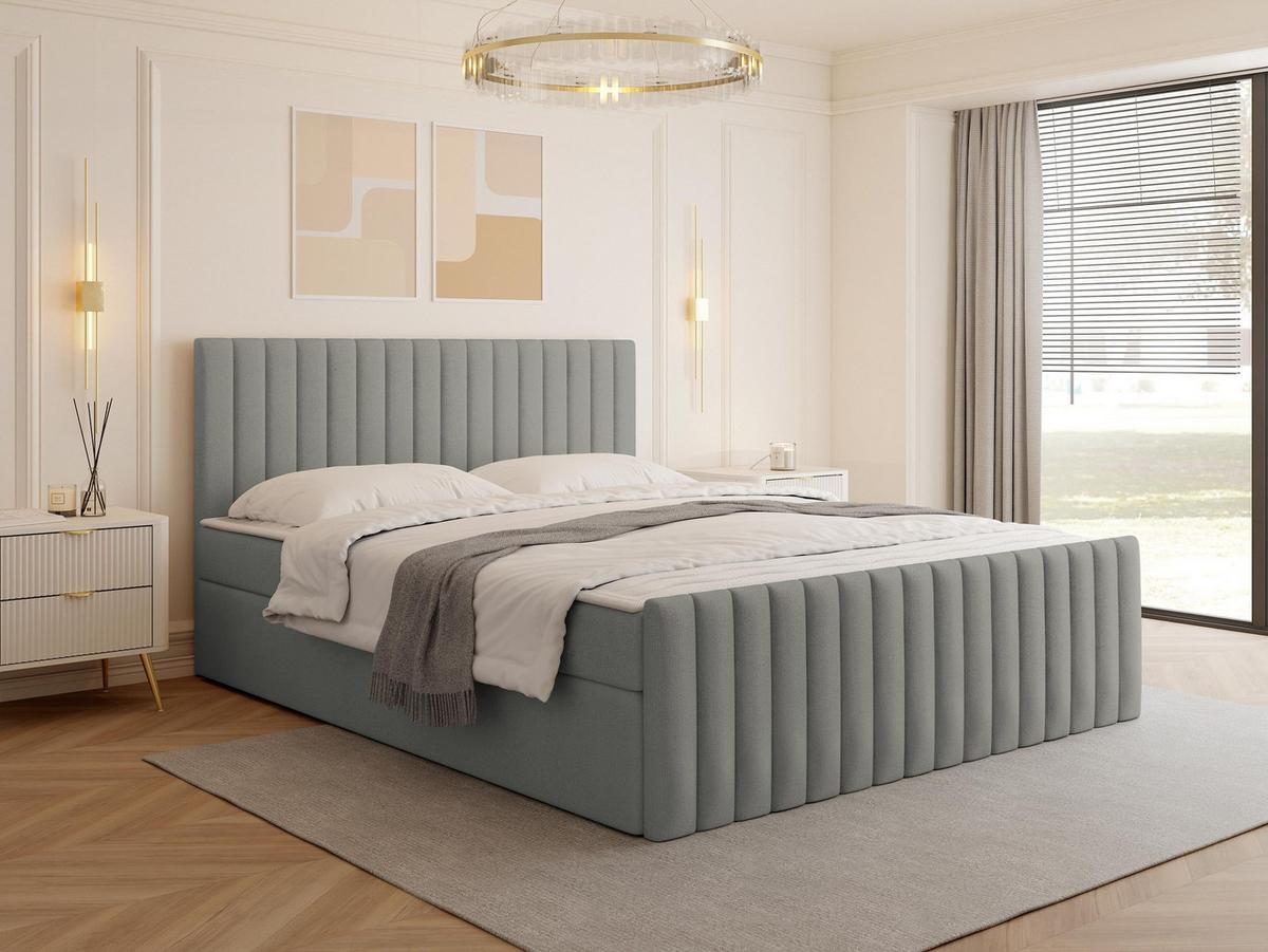 BOXBETT Tirulo Fix - H3 - Schwarz/Grau, Holzwerkstoff/Kunststoff (180/200cm) - MIRJAN24