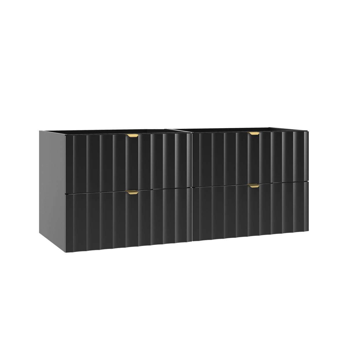 WASCHTISCHUNTERSCHRANK 120cm Lexa Schwarz - Schwarz, Holzwerkstoff (120/50/45.8cm) - Petits-meubles