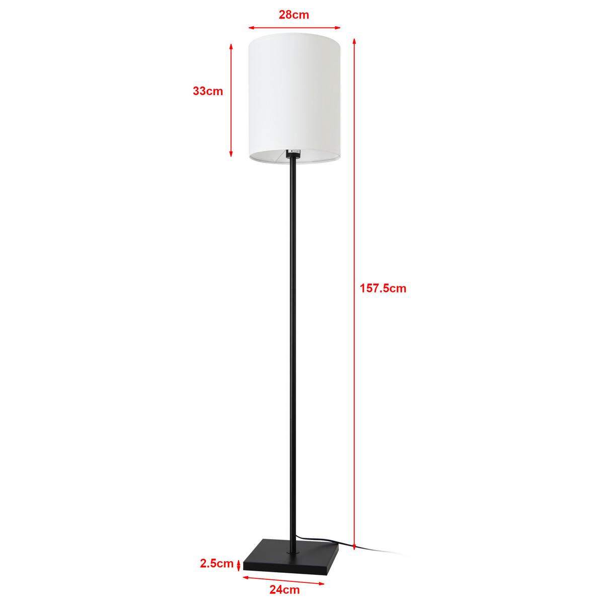 STEHLEUCHTE Solna - Weiß, Metall (28/28/157.5cm) - lux.pro