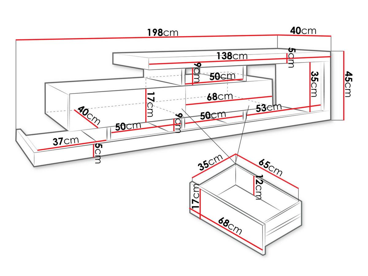 TV-LOWBOARD Tuskana - Naturfarben, Holzwerkstoff (198/45/40cm) - MIRJAN24