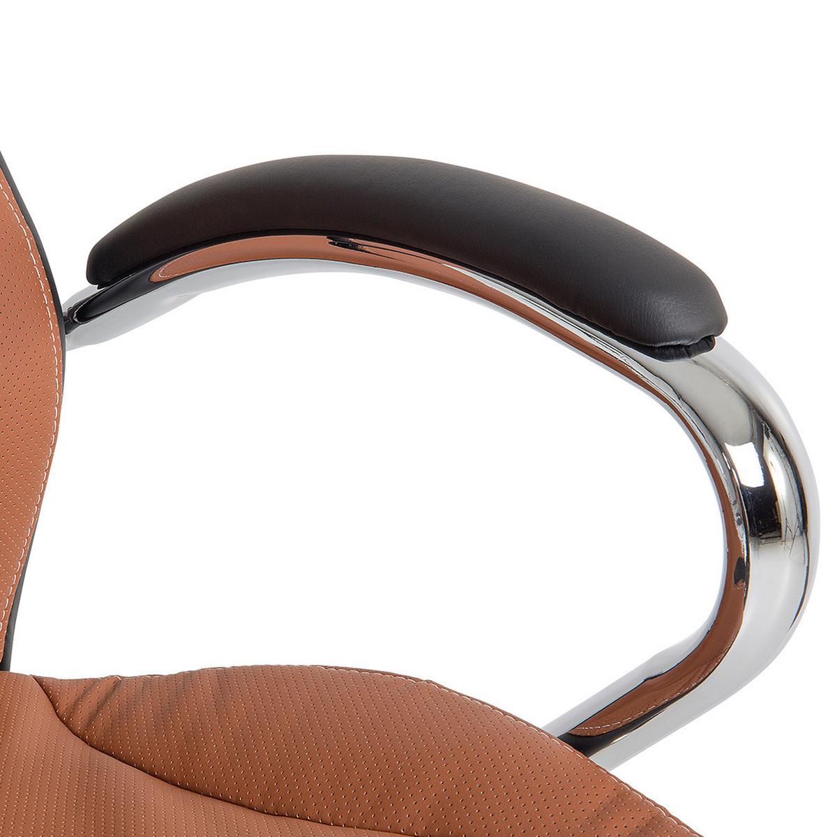 BÜROSTUHL Polyester Braun Formula - Braun, Kunststoff/Textil (63/115/72cm) - Beliani