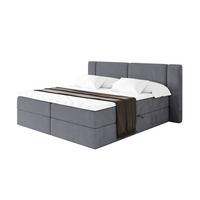 BOXBETT mit Matratze H3 - EVON - 180x200 cm Dunkelgrau - Dunkelgrau, Holzwerkstoff (180/200cm) - ALTDECOR