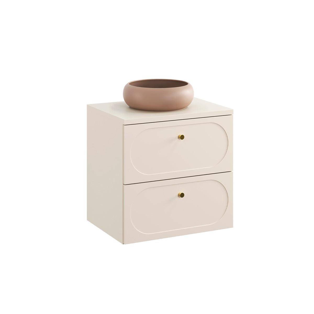 WASCHTISCH 60.6cm Sanae Sandbeige - Beige, Holzwerkstoff (60.6/59/46cm) - Petits-meubles