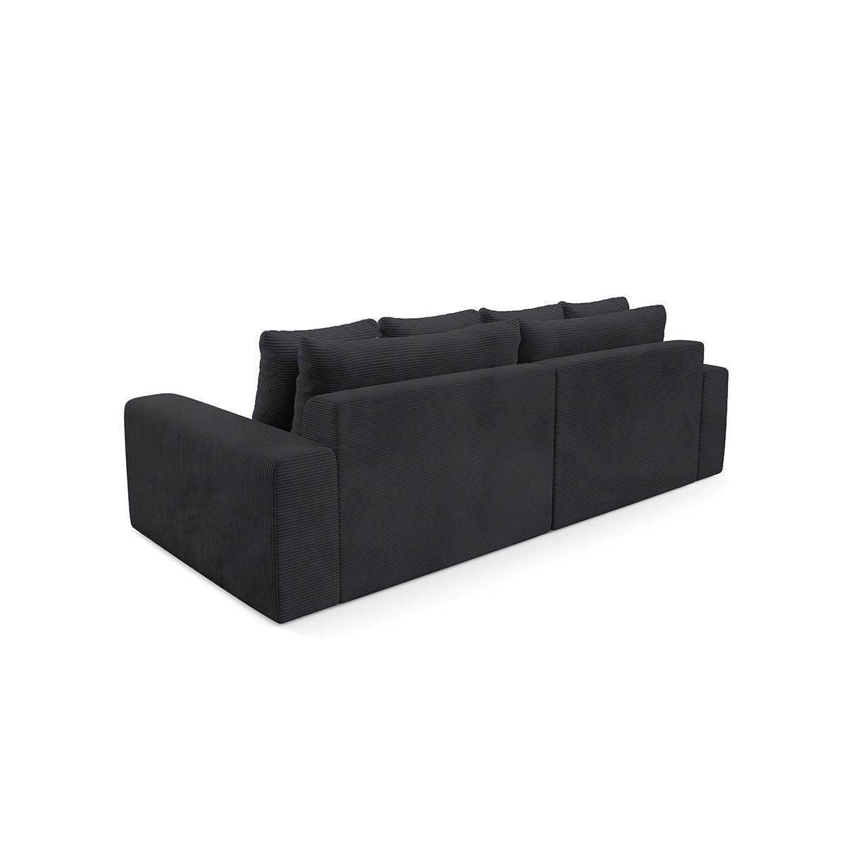 SOFA Paola 3 Sitzplätze Schwarz - Schwarz, Holz (272/86/120cm) - Petits-meubles