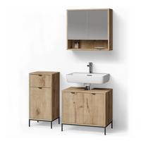 BADMÖBEL-SET ATERNO Viking Oak 3 Teile - Eichefarben, Holzwerkstoff (70/63/45cm) - Livinity®