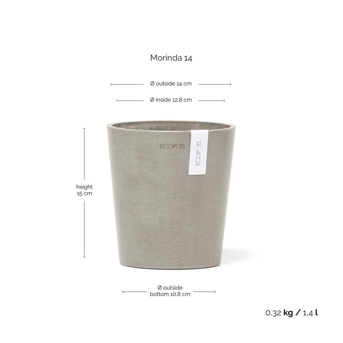 BLUMENTOPF Morinda Orchid 14/15 cm Taupe - Taupe, Kunststoff (14/15cm) - Ecopots