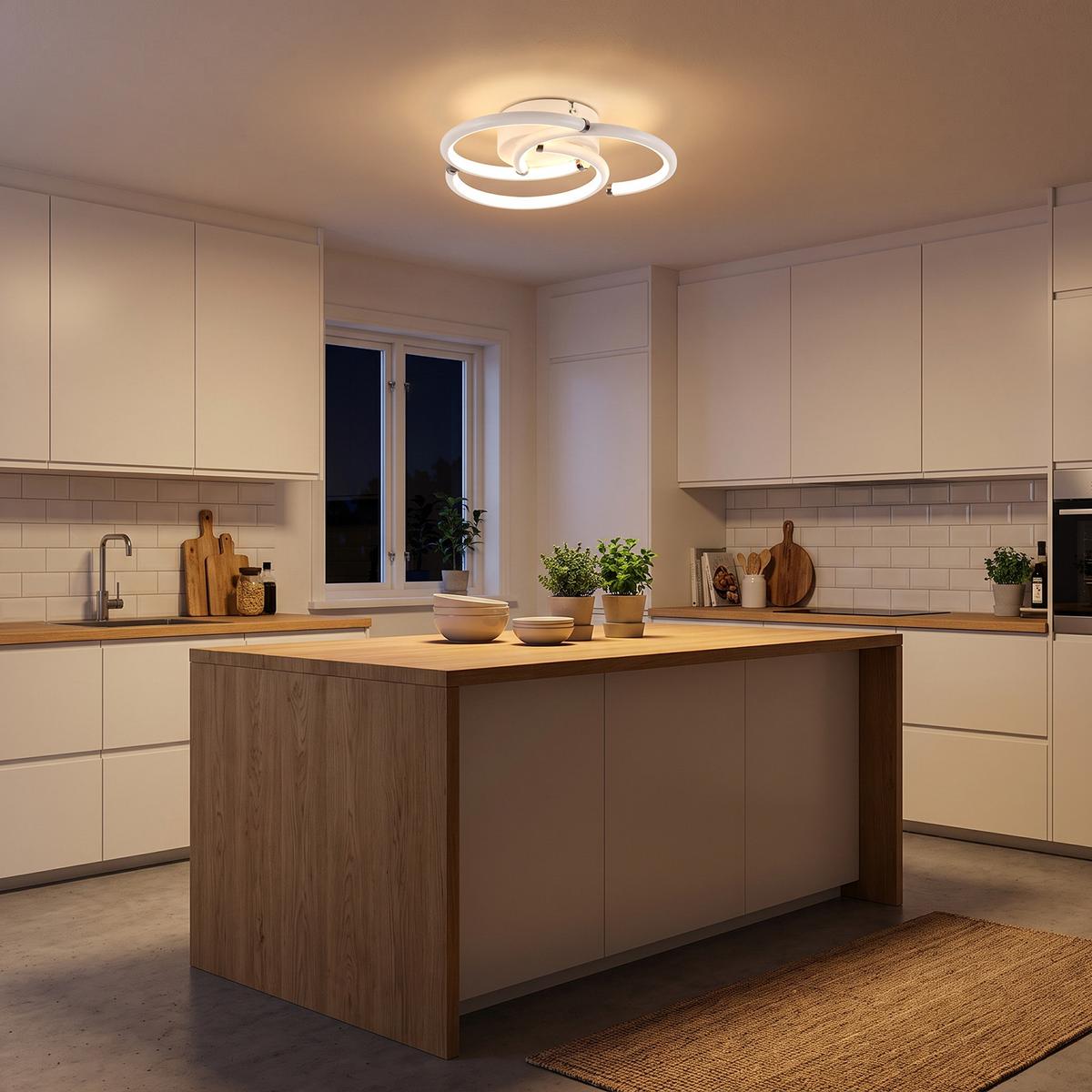 LED DECKENLEUCHTE Yvith 24/23.5/5.2 cm - Weiß, Kunststoff/Metall (24/23.5/5.2cm) - ZMH