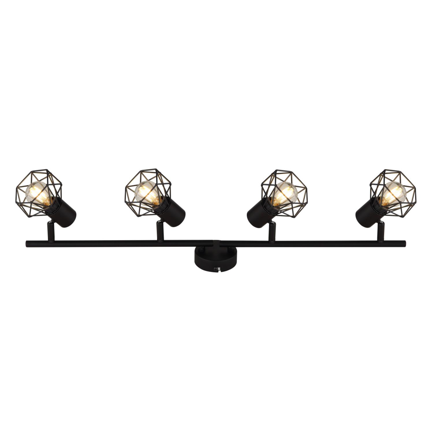 DECKENLEUCHTEN Ceilinglum 71/20/9.5 cm - Schwarz, Metall (71/20/9.5cm) - ZMH