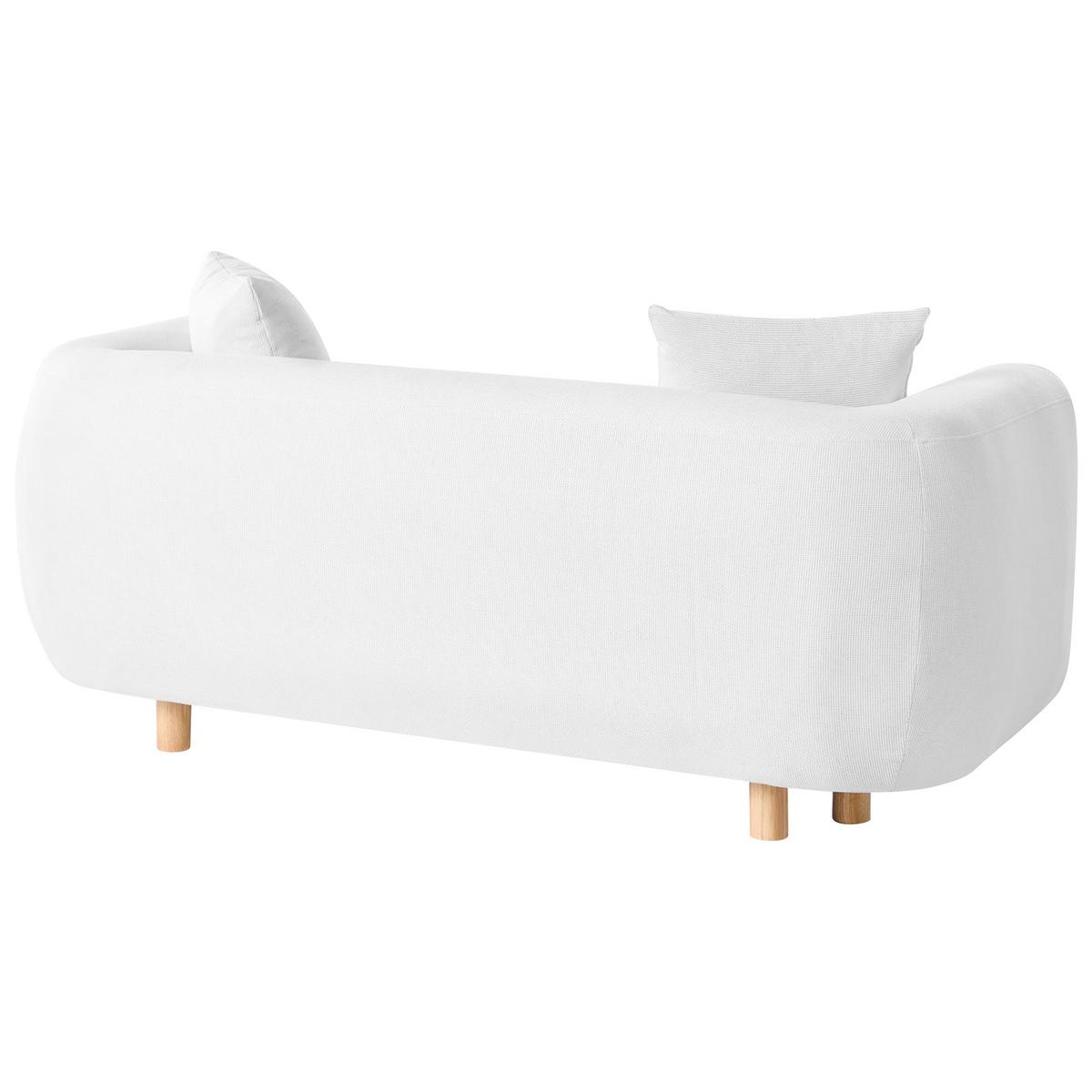 2-SITZER-SOFA Stoff Weiß Lillerod - Hellbraun, Textil (176/67/86cm) - Beliani