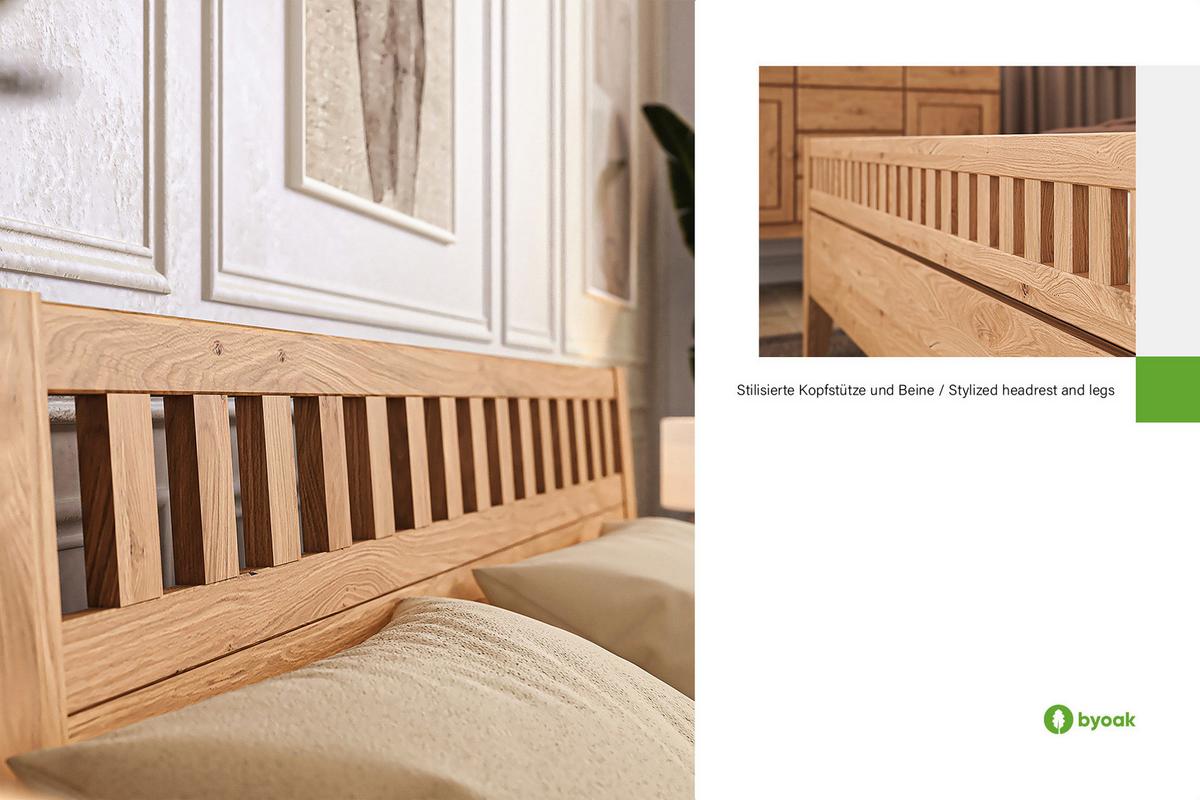 MASSIVHOLZBETT ELIAS 6 80x200 Kernbuche - Kernbuche, Holz (80/200cm) - byoak