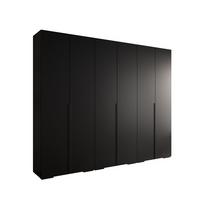 DREHTÜRENSCHRANK 236.7/300/47 6-türig - Schwarz, Holz/Metall (300/236.7/47cm) - MÖBEL KRYSPOL