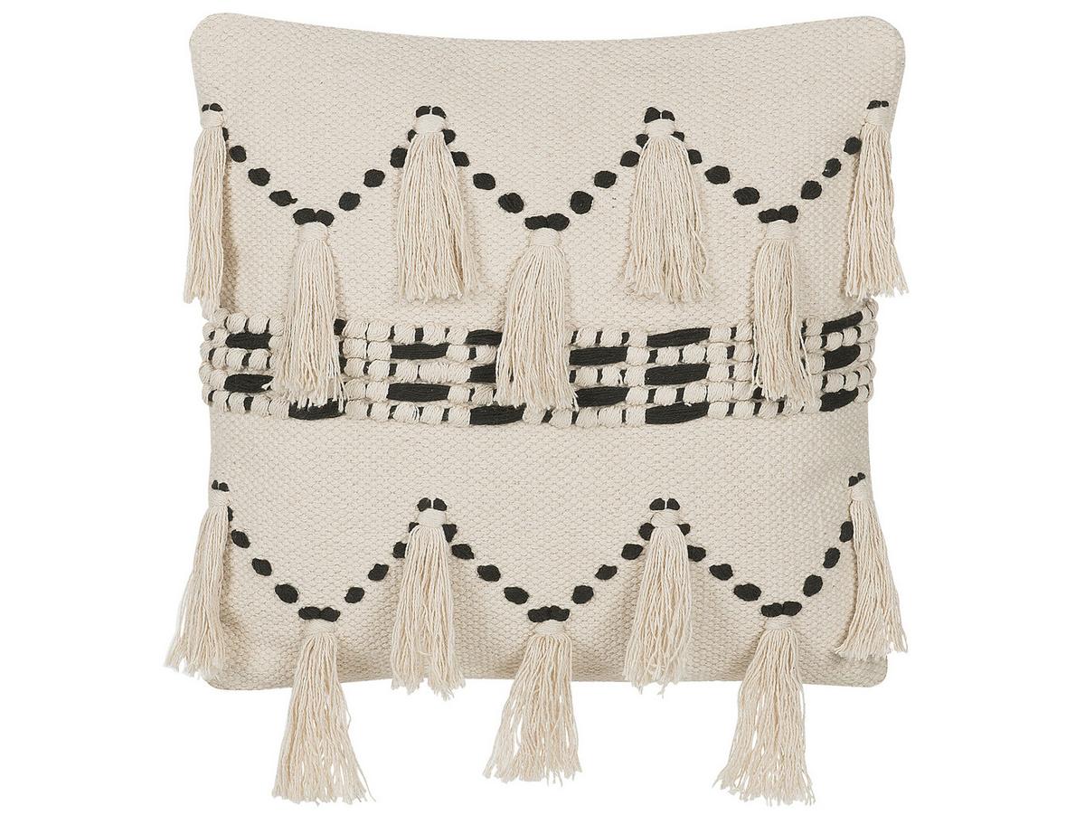 DEKOKISSEN 2er-Set Hellbeige 45/45 cm Thondi - Beige, Naturmaterialien/Textil (45/45cm) - Beliani