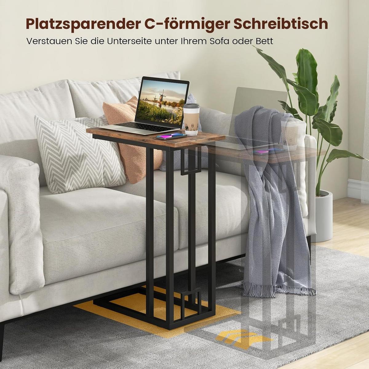 BEISTELLTISCH 66cm Braun - Braun, Holz (26/48/66cm) - COSTWAY
