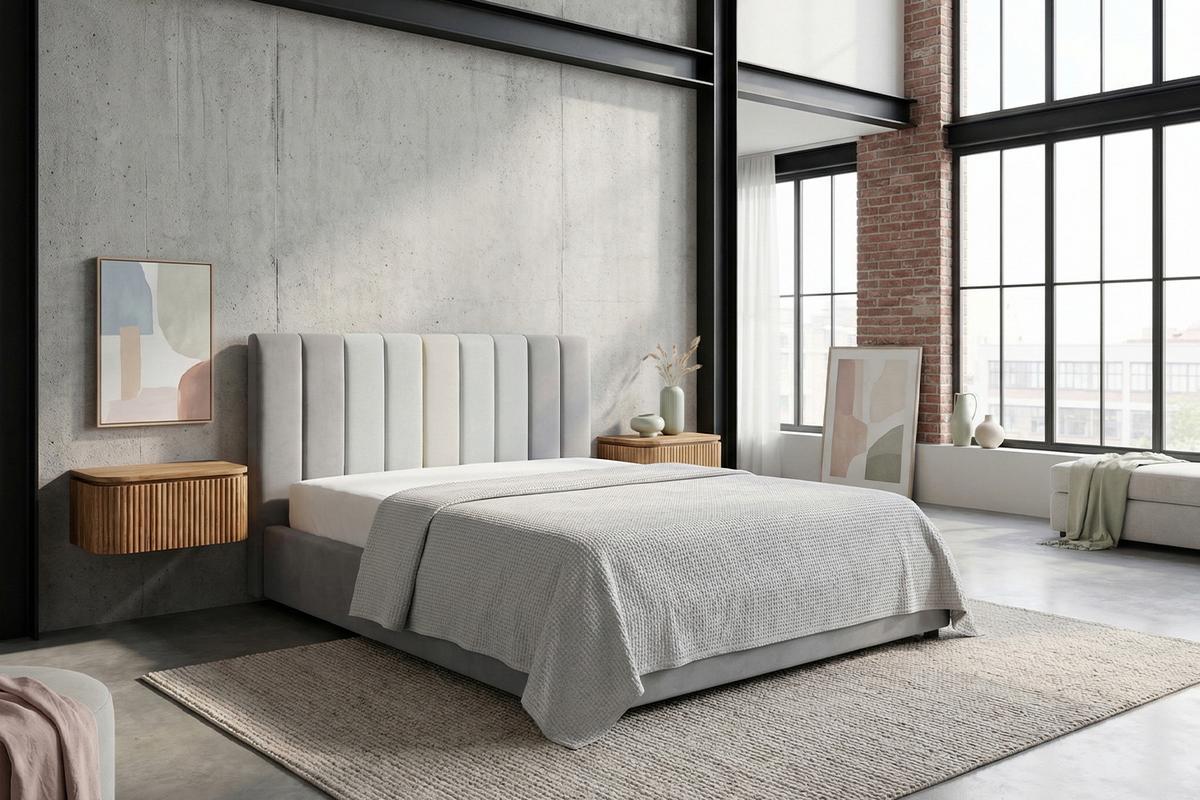 POLSTERBETT CATTURA Grau Velvet - Grau, Textil (160/200cm) - KAWOLA