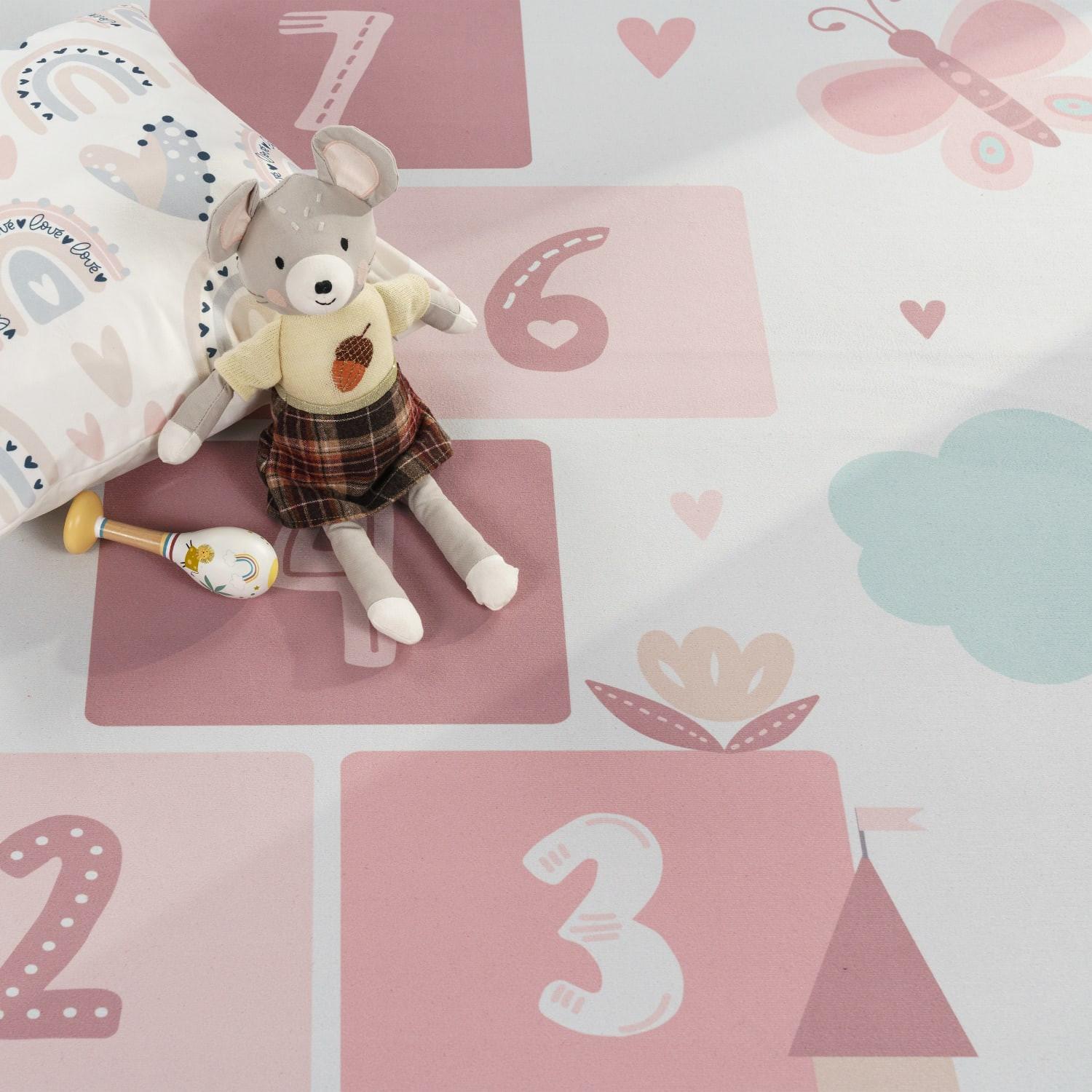 KINDERTEPPICH Waschbar, mit Prinzessinnen-Motiv, Creme, 200 x 200 cm - Creme, Textil (200/200cm) - KADIMA DESIGN