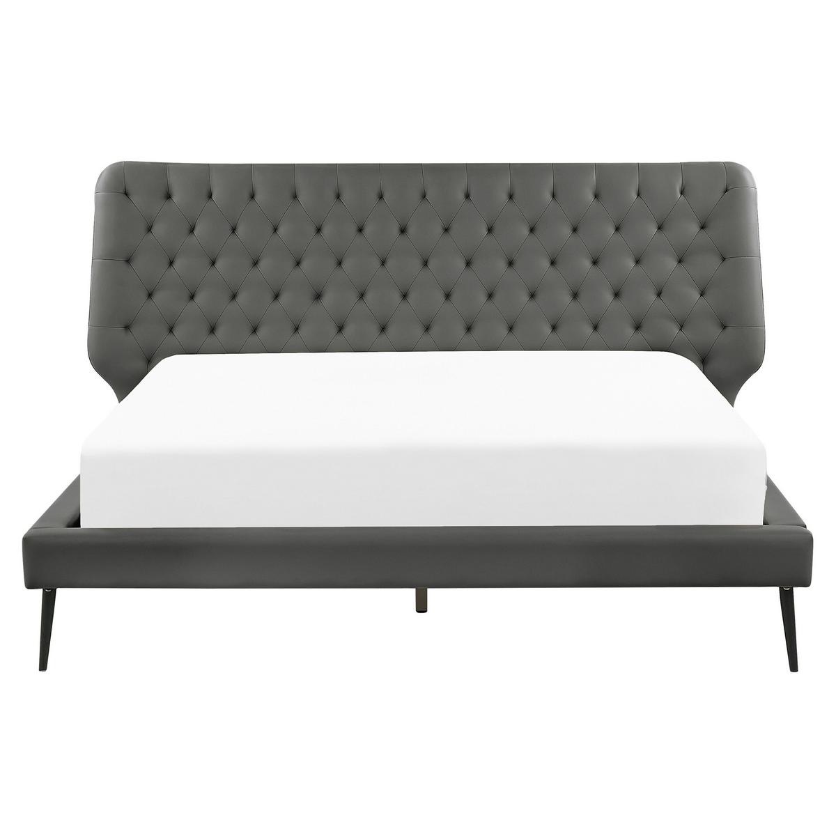 BETT 160/200cm Grau Essonne - Grau, Textil (160/200cm) - Beliani