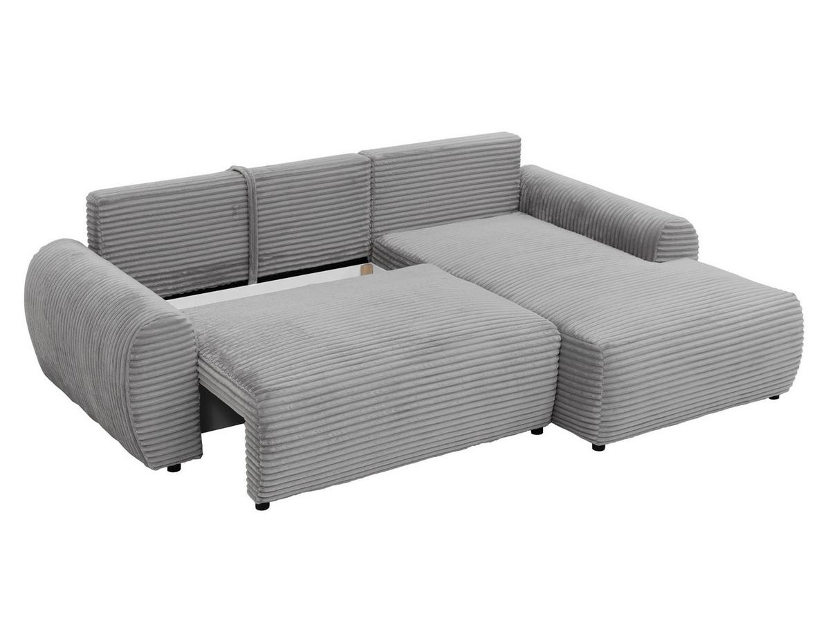 ECKSOFA Bello, Seite: Links - Schwarz/Naturfarben, Holz/Kunststoff (267/177cm) - MIRJAN24