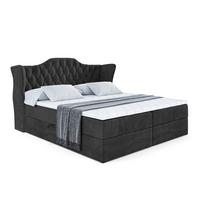 BOXBETT mit Matratze H4 und Lattenrost - VILA - 140x200 cm - H4 - Schwarz - Schwarz, Holzwerkstoff (140/200cm) - ALTDECOR