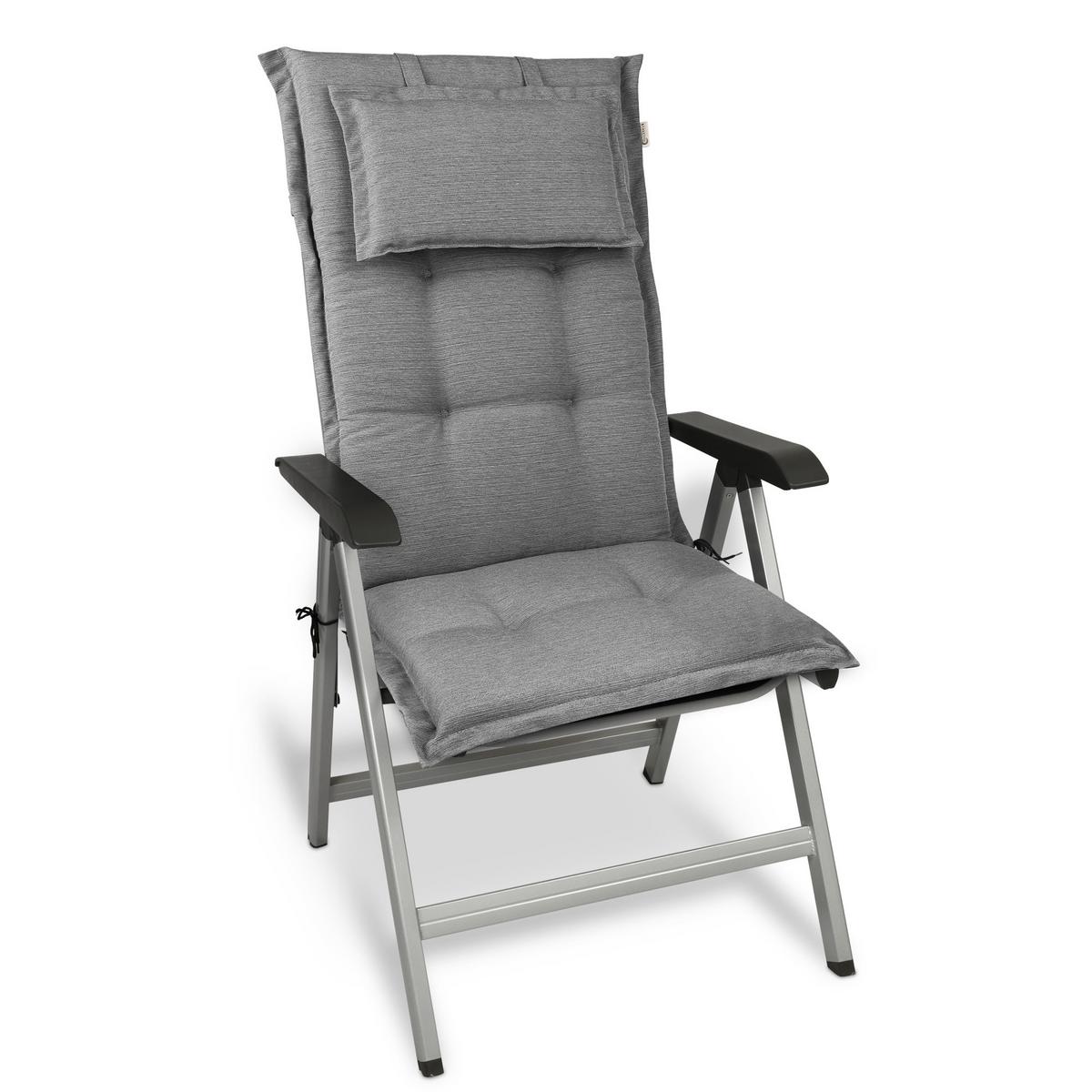HOCHLEHNERAUFLAGE HighLux HL 120/52/7cm Hellgrau - Hellgrau, Textil (50/7/120cm) - Beautissu 