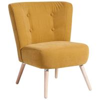 SESSEL Kassi Bezug Veloursstoff Buche natur / mais - Gelb, Kunststoff (69/80/68cm) - 58aufmkessel