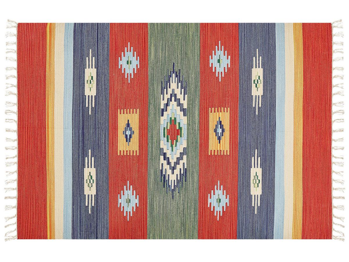 KELIM-TEPPICH Kamaris 200/140 cm - Multicolor, Textil (140/200cm) - Beliani