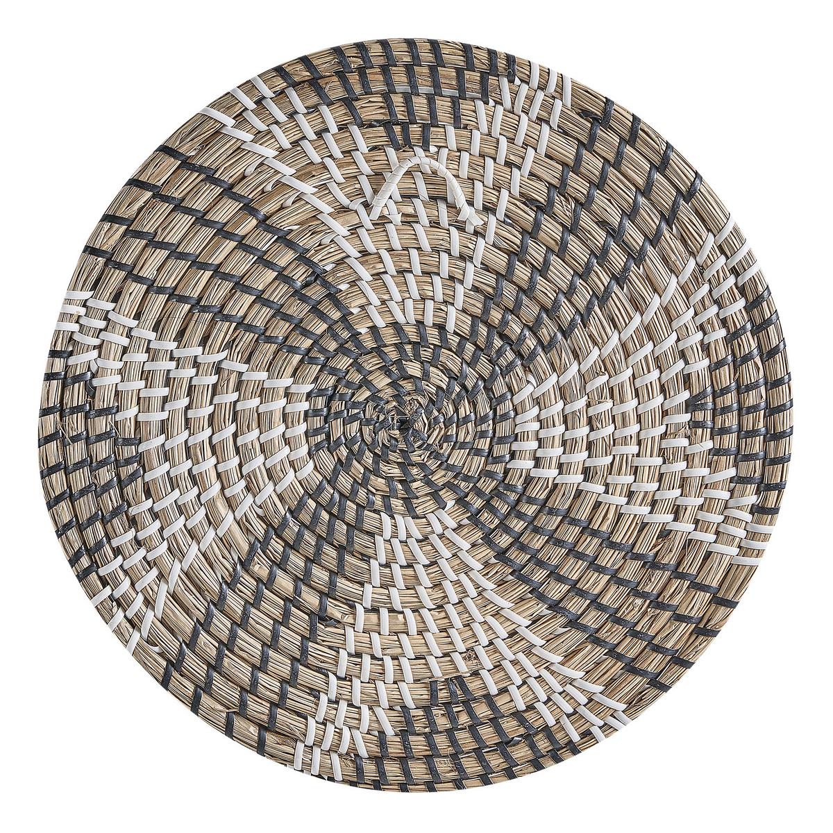 WANDDEKORATION Seegras beige Laocai - Beige, Naturmaterialien (45/45/1cm) - Beliani