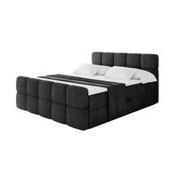 BOXBETT mit Matratze H3 - FAMA-Z - 120x200 cm Schwarz Casablanca - Schwarz, Holzwerkstoff - ALTDECOR