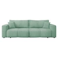 SCHLAFSOFA Furyn Boucle - Schwarz/Mintgrün, Holzwerkstoff/Kunststoff (248/82/92cm) - MIRJAN24
