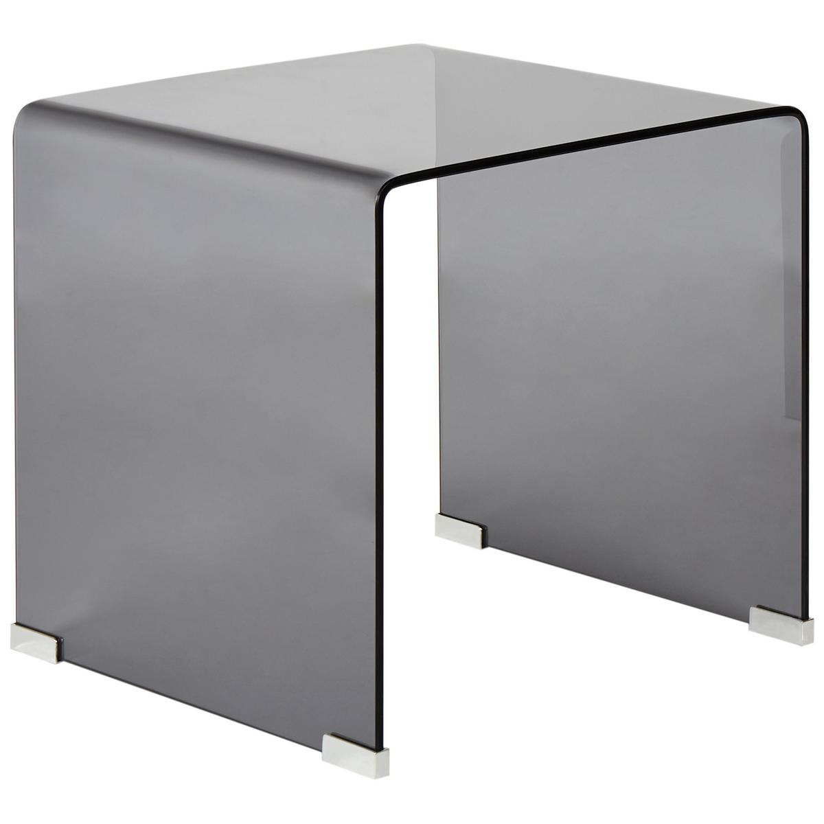 BEISTELLTISCH 2er Set Schwarz Kendall - Schwarz, Glas (42/42/42cm) - Beliani