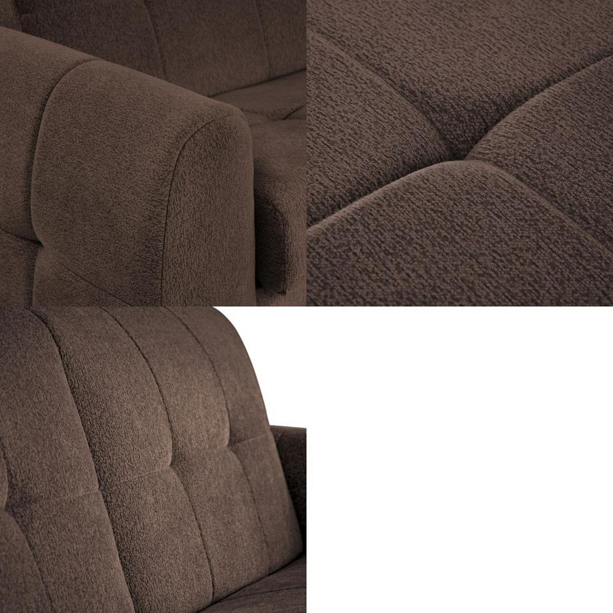 SCHLAFSOFA Pireus mit italienischem Gestell, 160x200, Braun - Schwarz/Braun, Textil (230/90/100cm) - Beautysofa