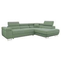 ECKSOFA Torezio Cord, Seite: Rechts - Grün, Holz/Textil (274/203cm) - MIRJAN24